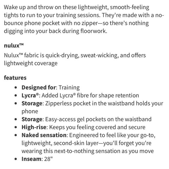 Lululemon Wake & Train 28” Leggings Black/Flowerescent Multi size 12 - Picture 8 of 8